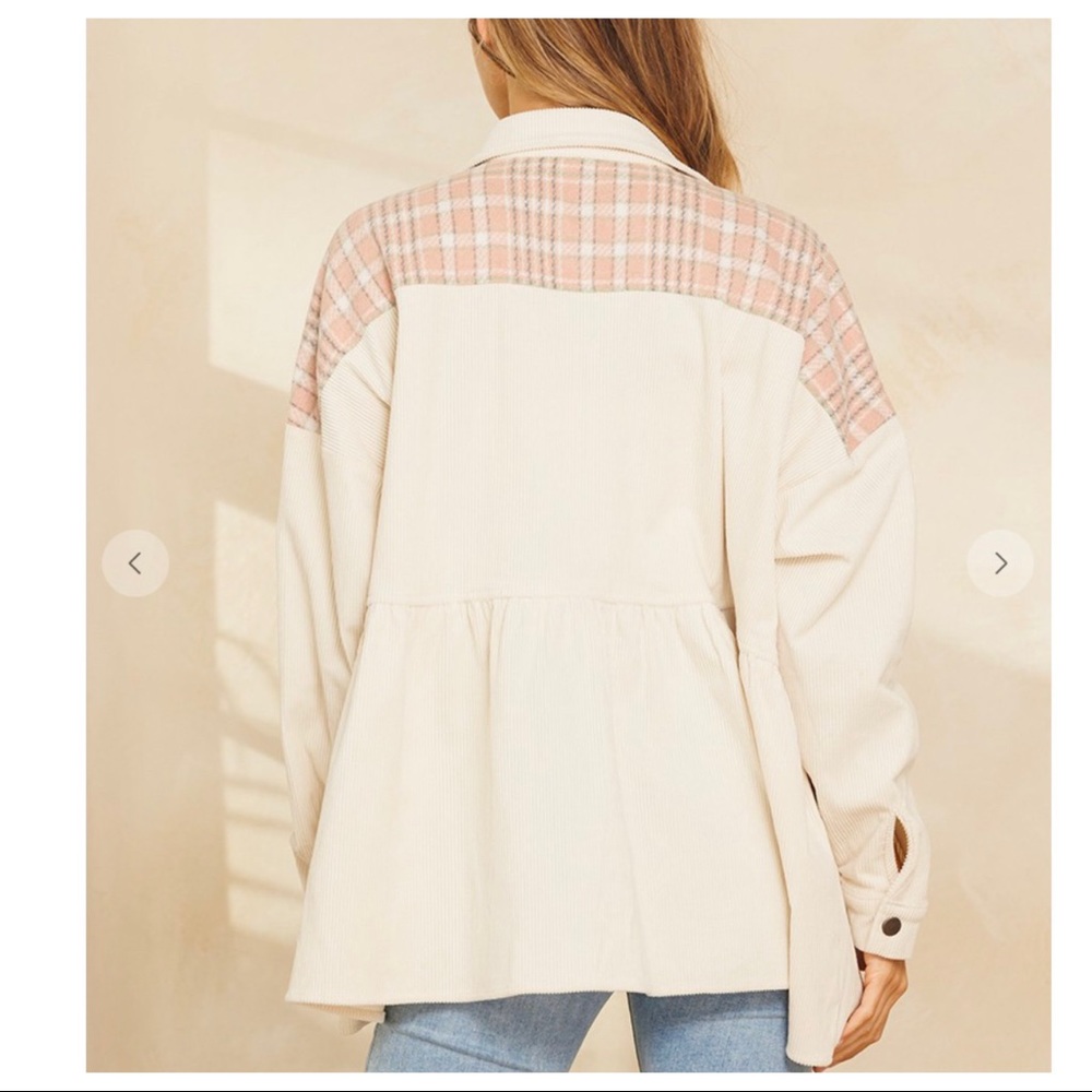 Fabulous Boho Corduroy Check pattern Jacket - Picture 8 of 8